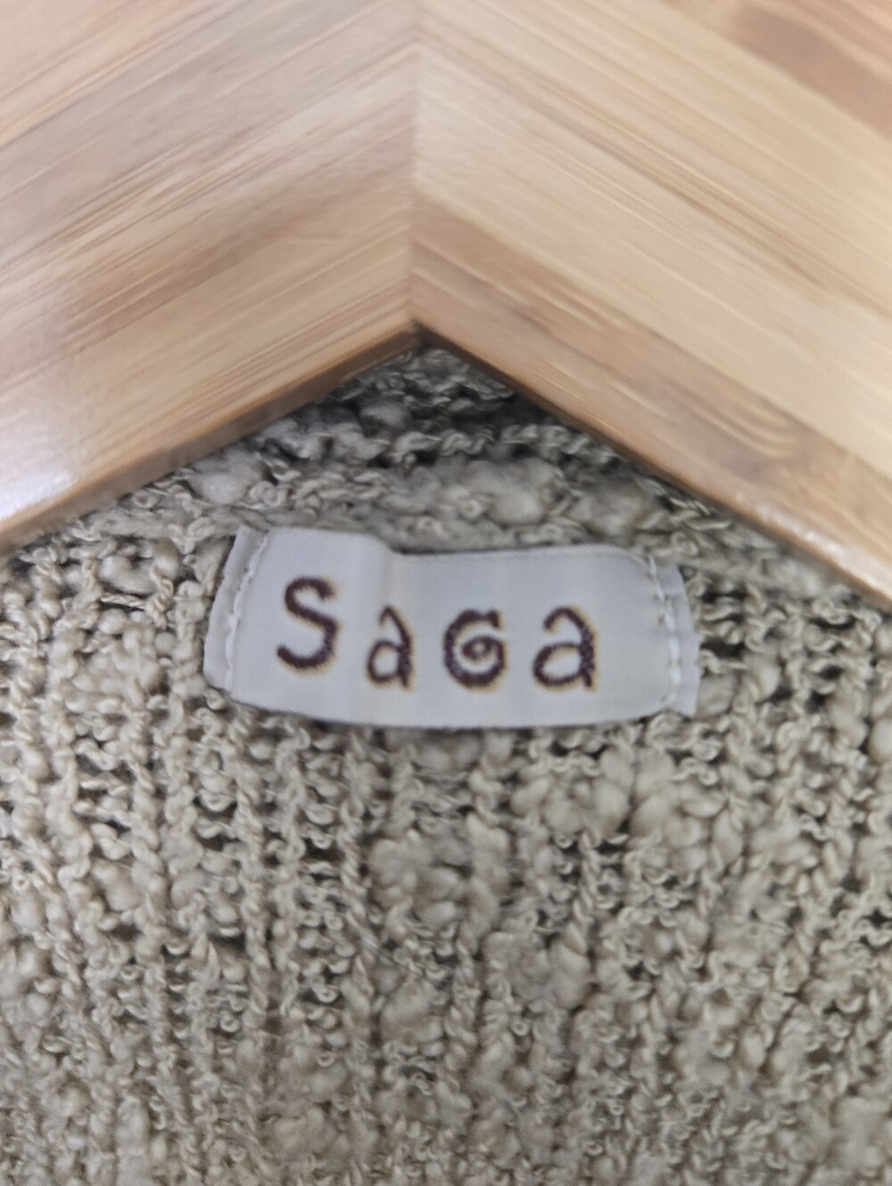 🤎 Saga Open Front Knit Cardigan | Women's Large | Beige Oatmeal | 100% Acrylic - Picture 6 of 6